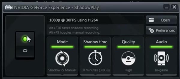 The system requirements for Shadow Play can be found on this page