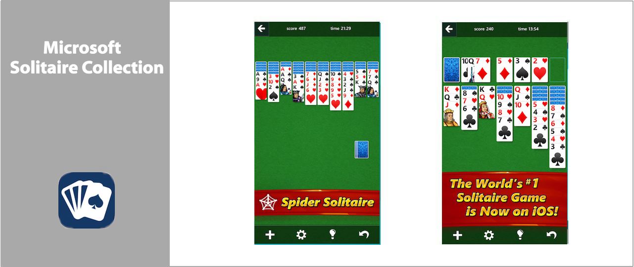 Сегодня Microsoft выпустила «Коллекцию Microsoft Solitaire» для iOS, набор классических игр, известных всем пользователям Windows, который включает такие игры, как Klondike, Spider, FreeCell, Pyramid и Tripeaks