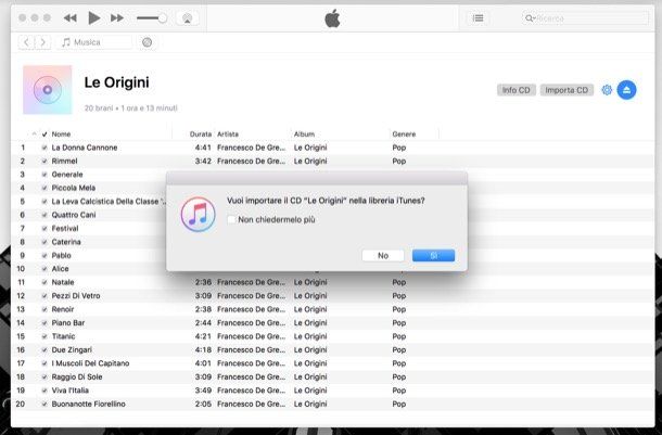 Кроме того, вы можете выбрать значок CD на боковой панели iTunes и нажать кнопку « Импорт CD» , расположенную в правом верхнем углу