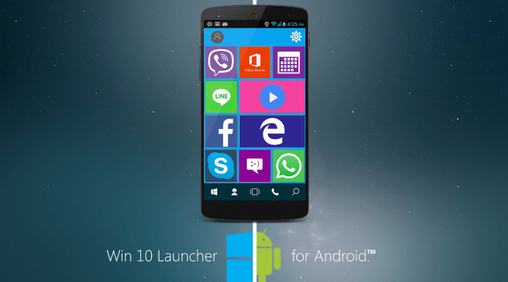 Win 10 Launcher невероятно прост в настройке, импортирует все ваши текущие приложения для Android и дает им ярлык Windows 10 на домашнем экране